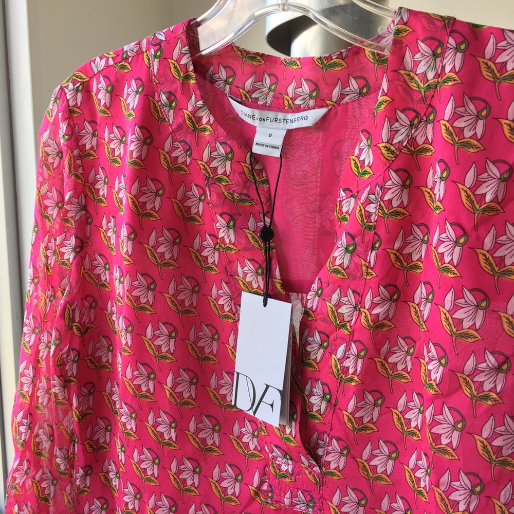 DIANE V. FURSTENBERG Esti printed silk blouse - Picture 7 of 8